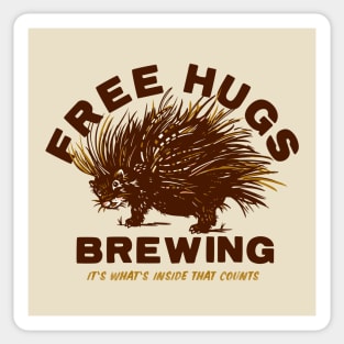 Free Hugs Brewing: It's What's Inside That Counts. Sticker